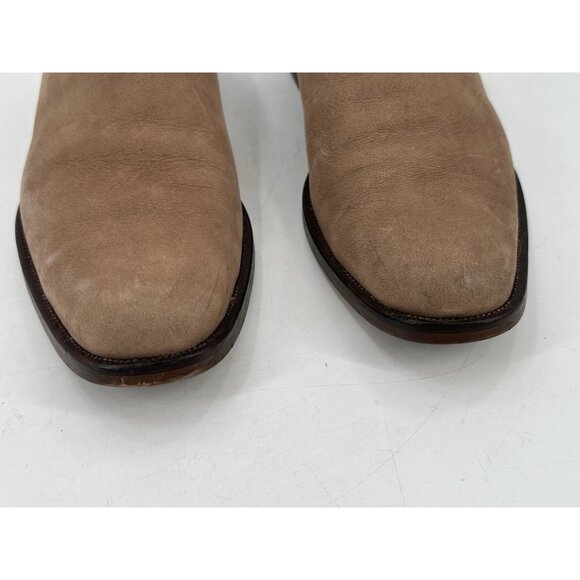 Aldo Men's Chelsea Suede Short Boots Booties Pull On Dark Tan Brown Sz 8 - Picture 2 of 13